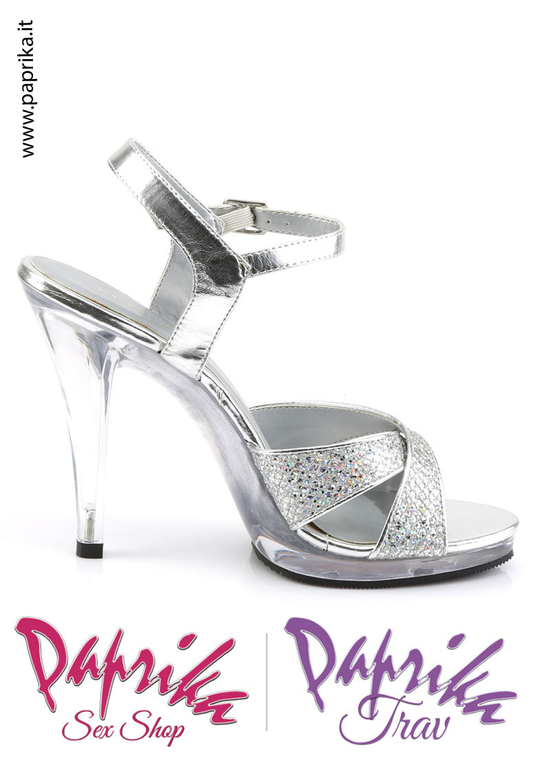 Sandali Sexy Glitter Brillante Tacco Spillo 11.4 Zeppa 1.3 cm Cinturino