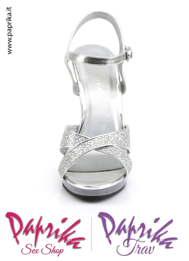 Sandali Sexy Glitter Brillante Tacco Spillo 11.4 Zeppa 1.3 cm Cinturino