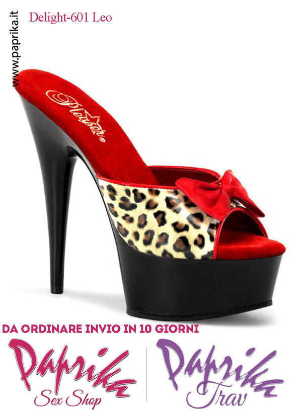 Sandali Sexy Leopardati Tacco Spillo Monoblocco Sottile 15.2 Zeppa 4.5