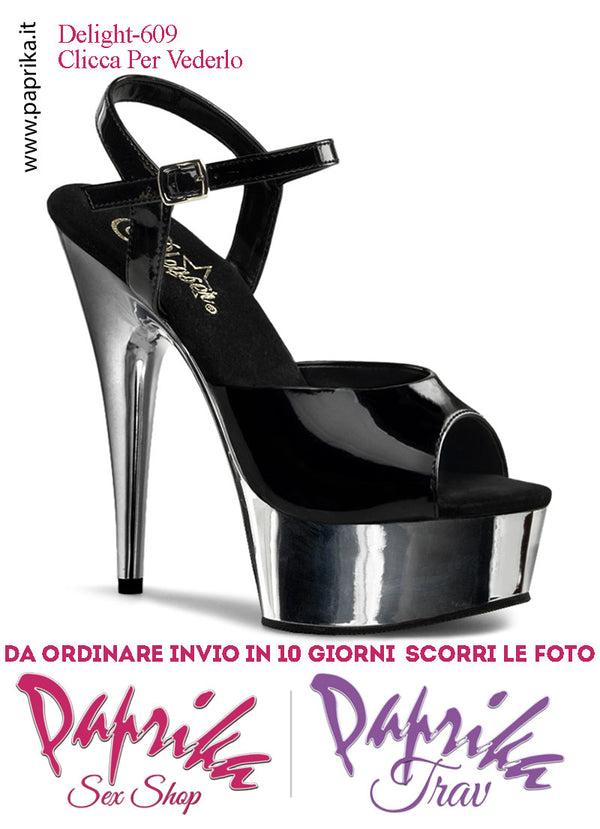 Sandali Sexy Nero Tacco 15.2 Zeppa 4.5 Cromato Fascetta Larga Cinturino