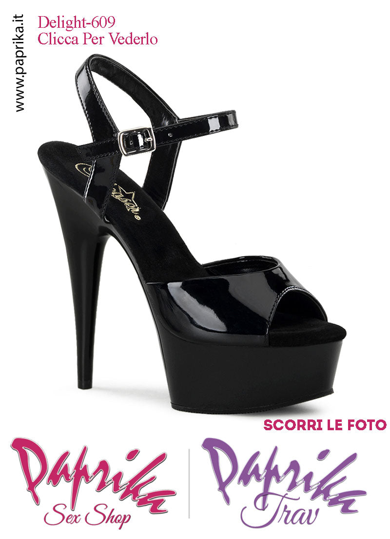 Sandali Sexy Cinturino Tacco Spillo Sottile 15.2 Zeppa 4.5 Vinile Lucido Nero