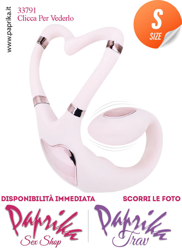 Stimolatore di Coppia Clitorideo Punto G App Control 10 Velocità Silicone Rosa