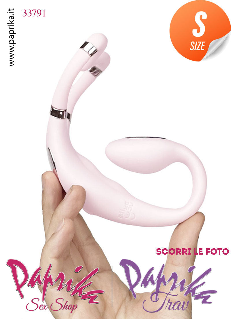 Stimolatore di Coppia Clitorideo Punto G App Control 10 Velocità Silicone Rosa