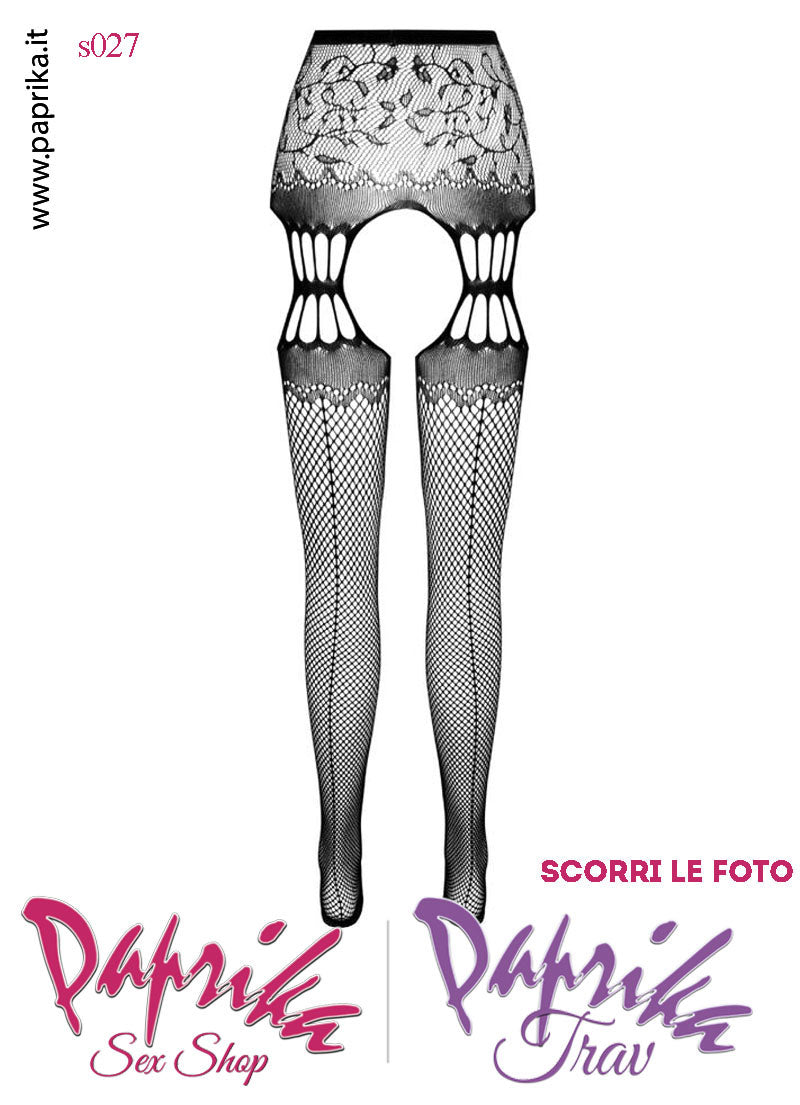 SexyCollant Nero Aperture Grandi Rete Piccola Fascia Pizzo Elastici Sottili