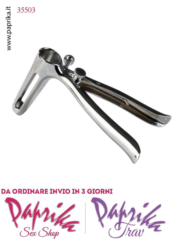 Speculum Acciaio Anale Vite Regolazione Manico Lavorato