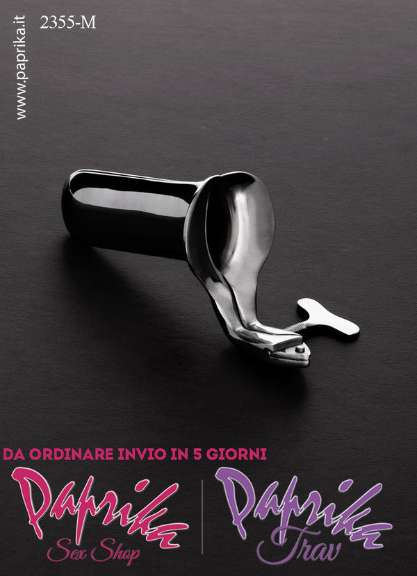 Speculum Acciaio Vaginale Vite Grande Regolazione Manico Corto