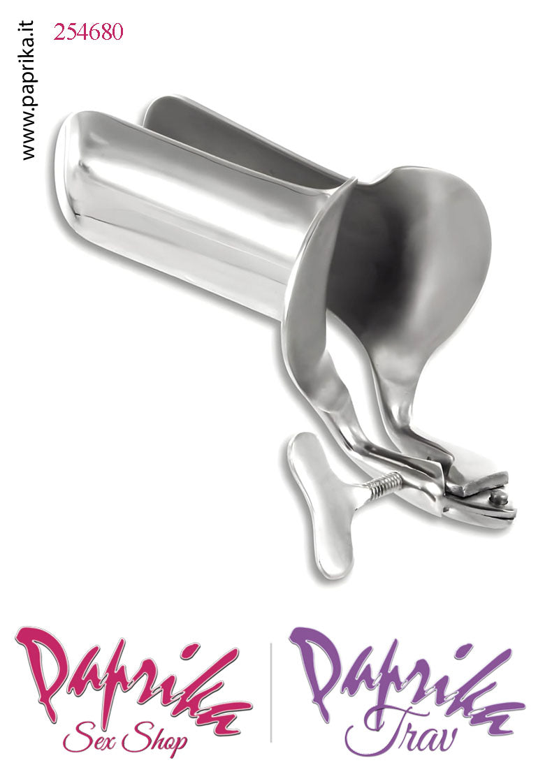 Speculum Acciaio Vaginale Vite Regolazione Manico Corto