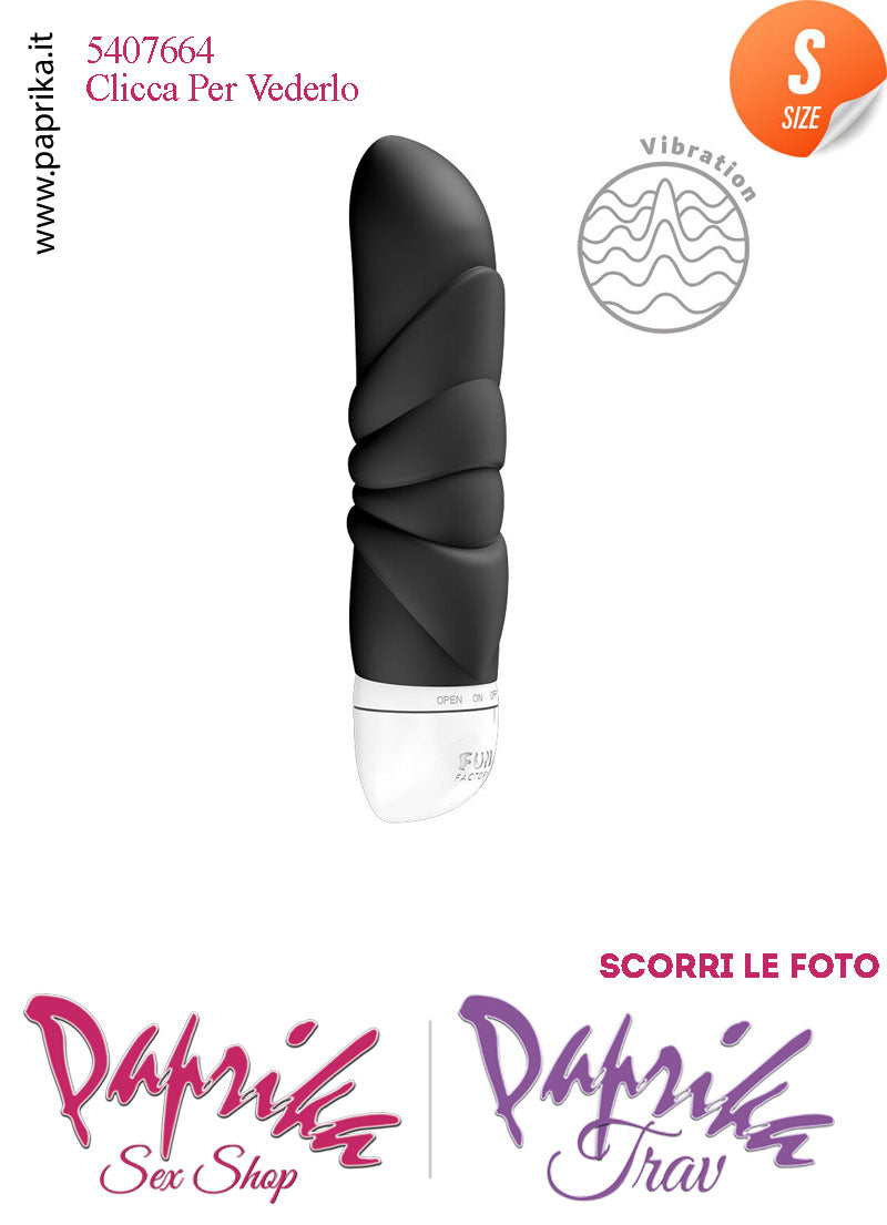 Stimolatore Clitoride Vibratore Punto G Potente Silicone Nero 12 cm Pila