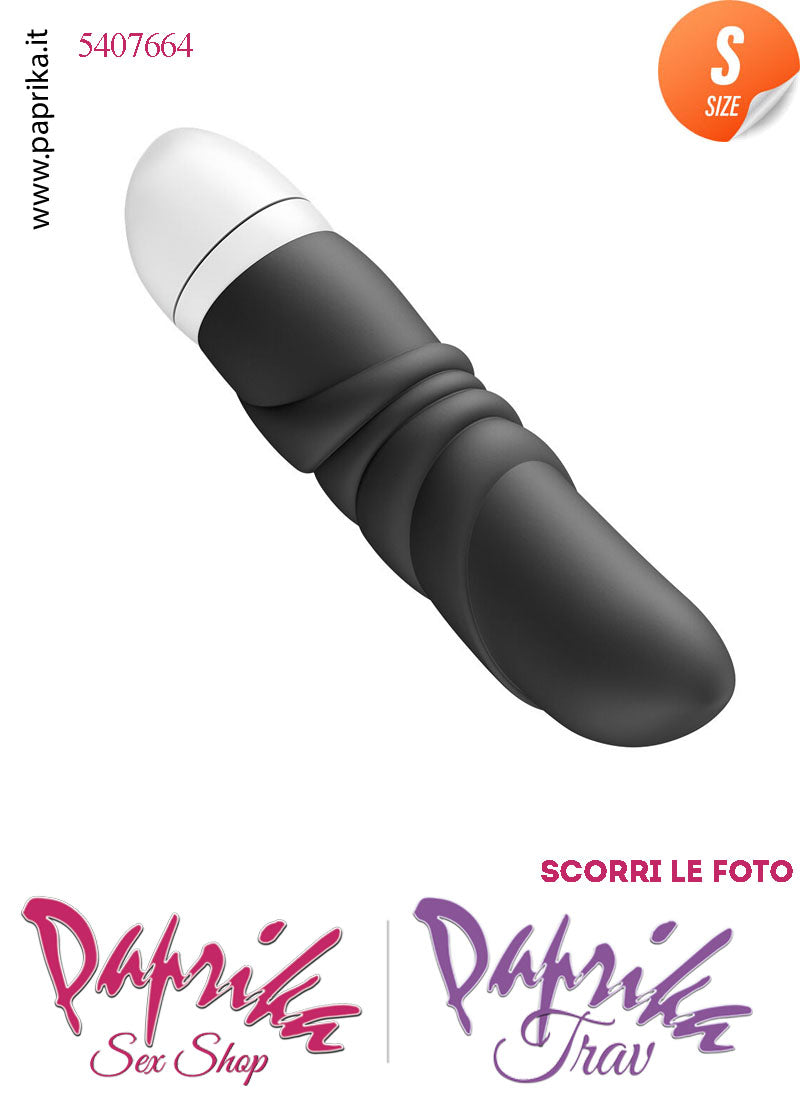 Stimolatore Clitoride Vibratore Punto G Potente Silicone Nero 12 cm Pila