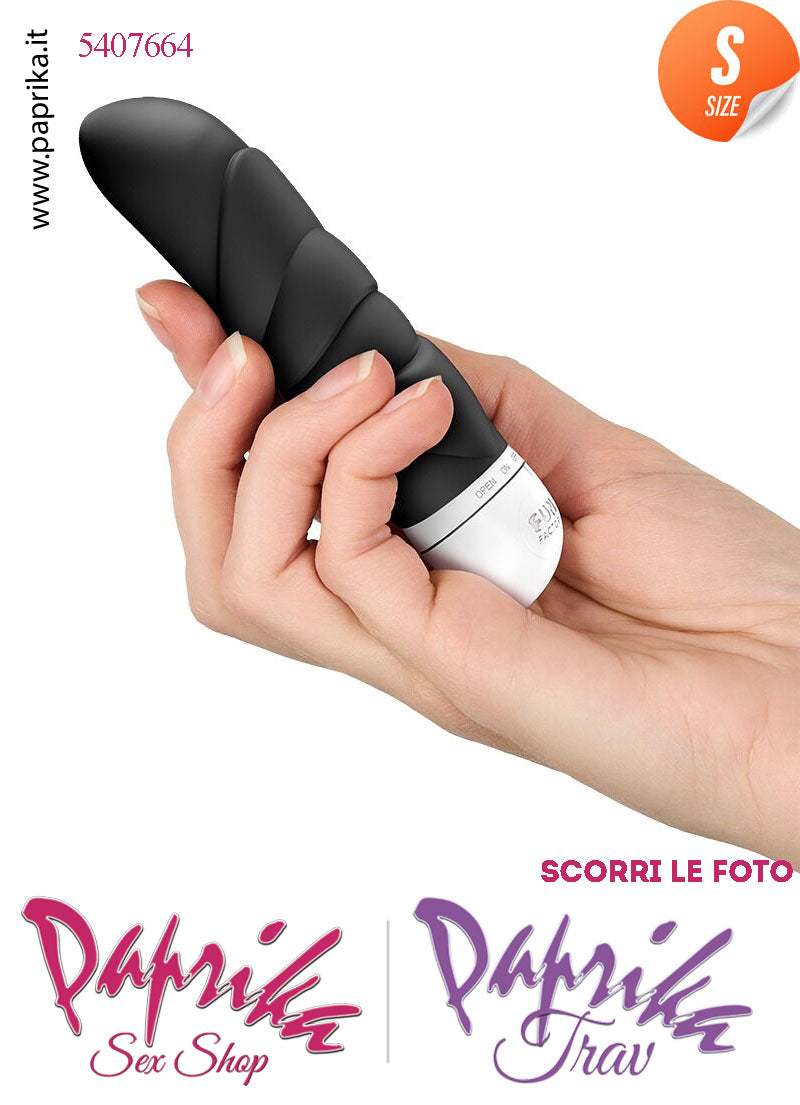 Stimolatore Clitoride Vibratore Punto G Potente Silicone Nero 12 cm Pila