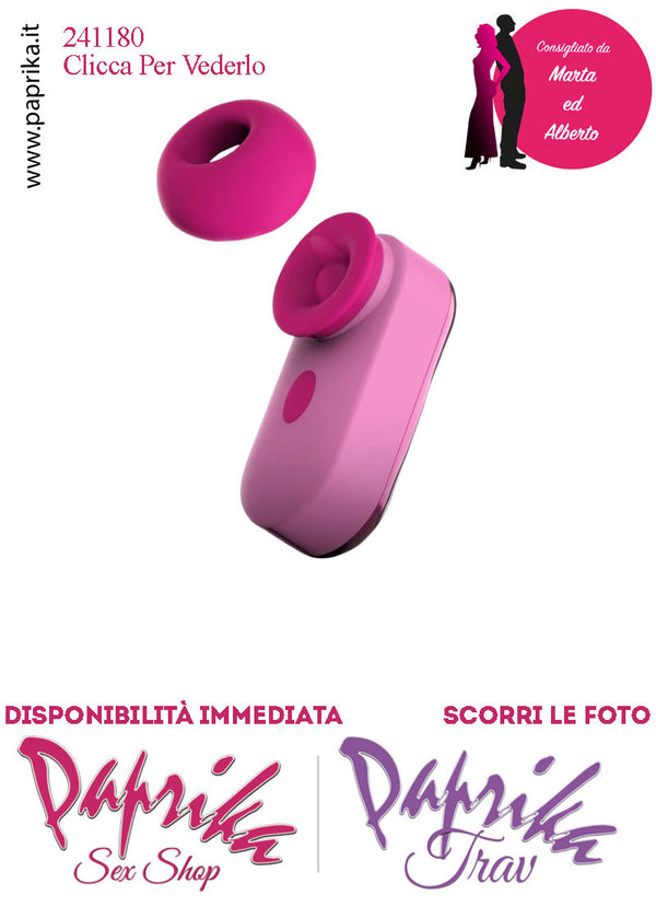 Mini Succhia Clitoride Tapping Tocco & Lingua 3 in 1 Silicone 5 Velocità