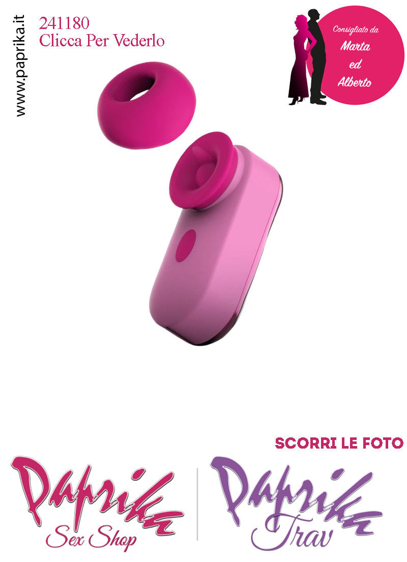 Mini Succhia Clitoride Tapping Tocco & Lingua 3 in 1 Silicone 5 Velocità