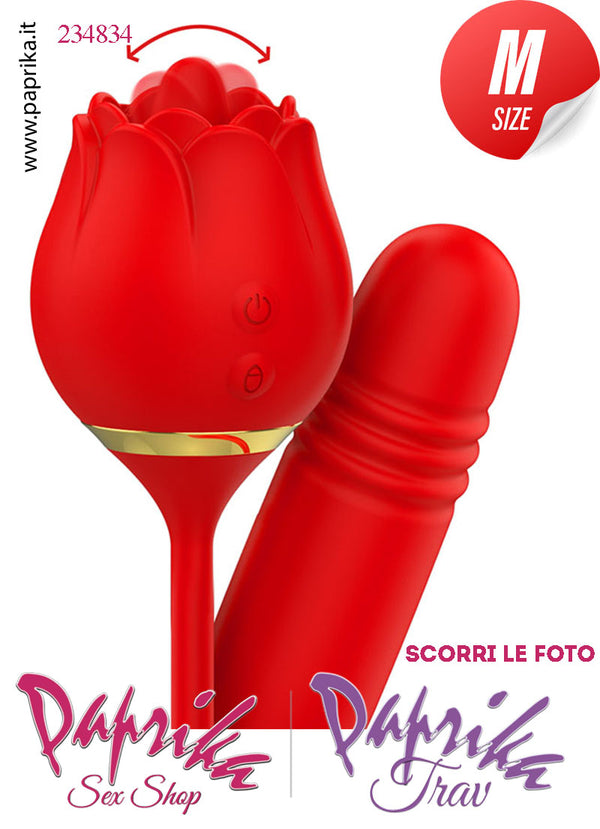 Stimolatore Rosa Rossa Lingua Clitoride Ovulo Vaginale Su & Giù Ø 30
