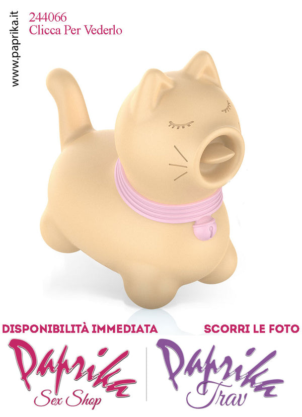 Gattino Giallo Lingua Corta  Rotante Oscillante Silicone 10 Velocità