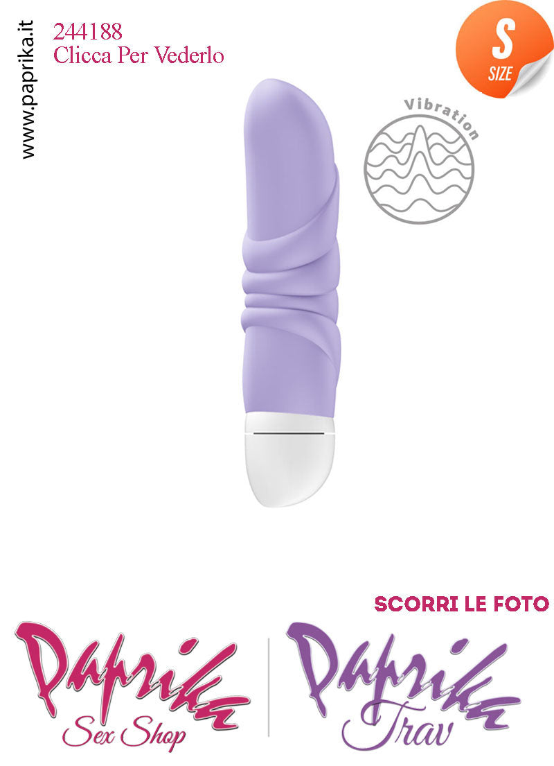 Stimolatore Clitoride Vibratore Punto G Potente Silicone Viola 12 cm Pila
