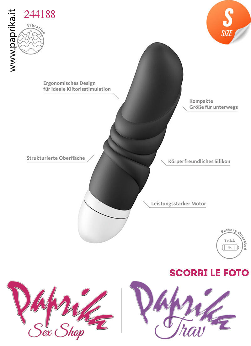 Stimolatore Clitoride Vibratore Punto G Potente Silicone Viola 12 cm Pila