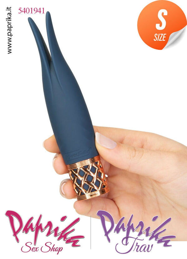 Stimolatore Vibratore Clitorideo 2 Punte Morbide Velocità In Crescendo 10 cm