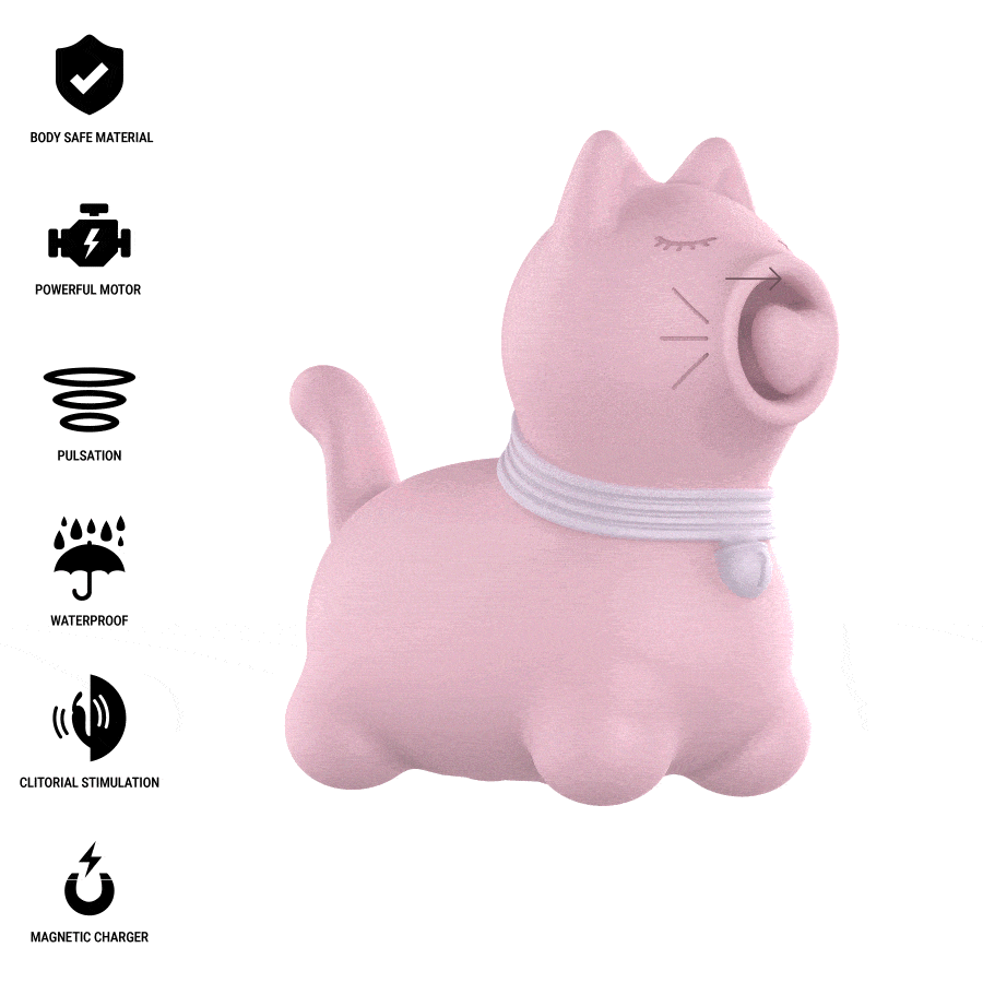 Gattino Rosa Cuore Tapping Tocco Stimolazione Clitoridea Silicone 10 Velocità