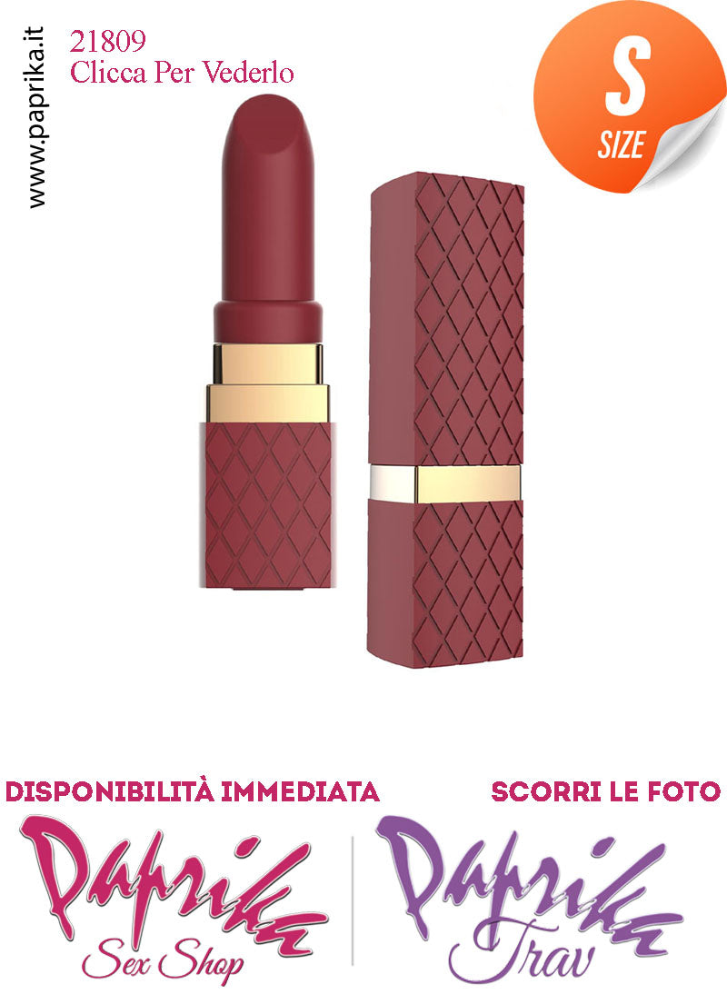 Rossetto Stimolatore Vibratore Clitoride Potente 10 Velocità Silicone 9 cm