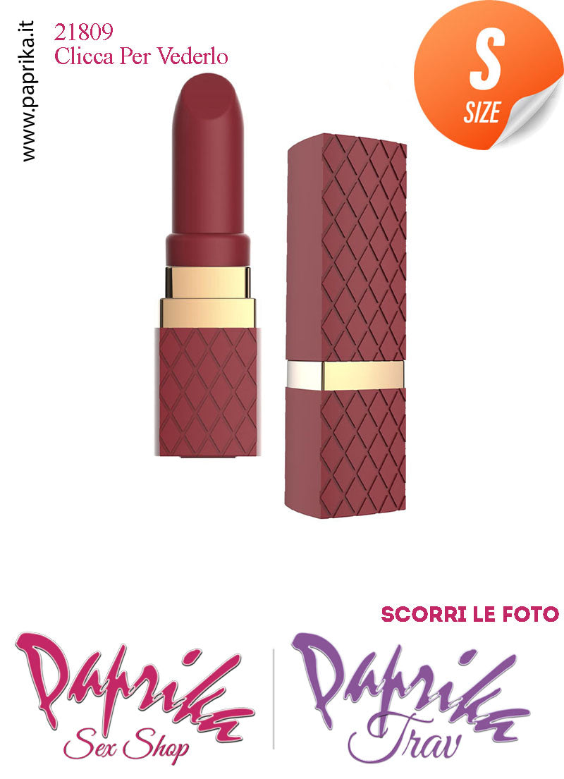 Rossetto Stimolatore Vibratore Clitoride Potente 10 Velocità Silicone 9 cm