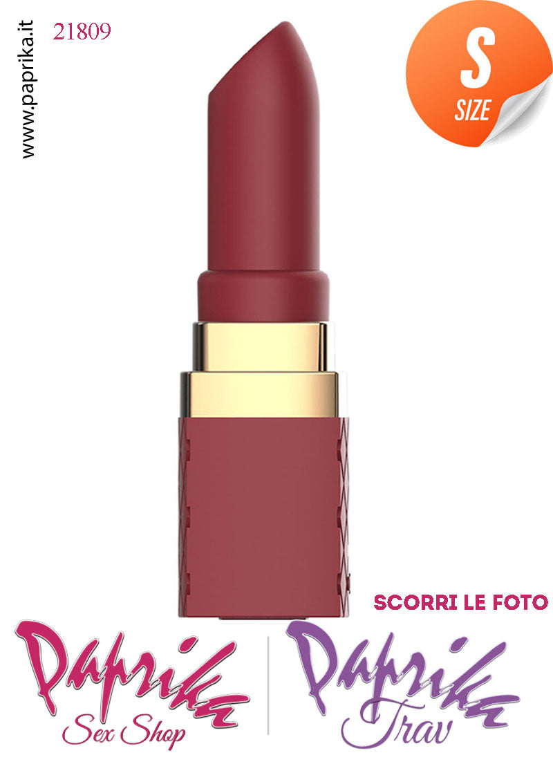 Rossetto Stimolatore Vibratore Clitoride Potente 10 Velocità Silicone 9 cm