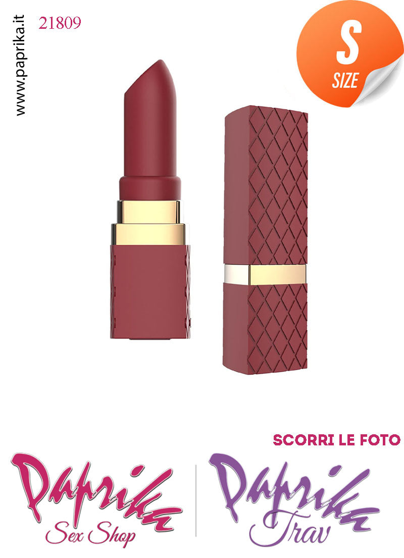 Rossetto Stimolatore Vibratore Clitoride Potente 10 Velocità Silicone 9 cm