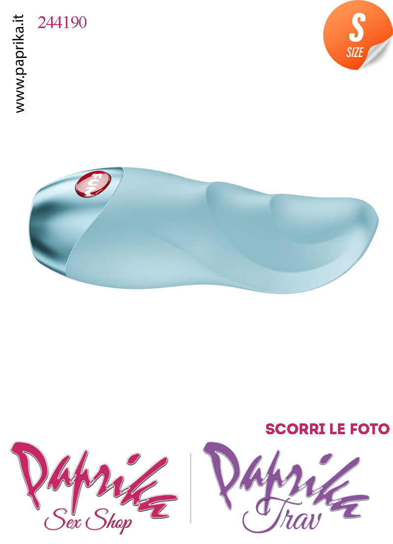 Stimolatore Clitoride Vibratore Potente 12 Velocità Silicone Blu Ghiaccio 10 cm Pila