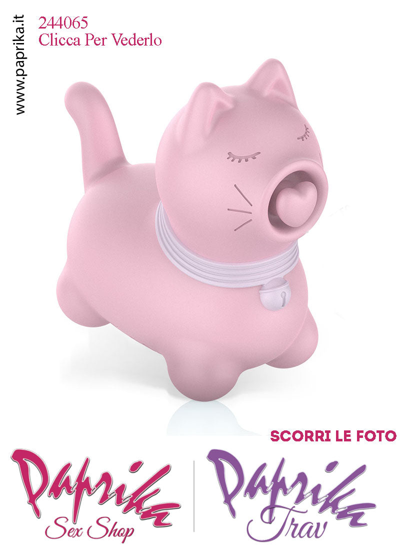 Gattino Rosa Cuore Tapping Tocco Stimolazione Clitoridea Silicone 10 Velocità