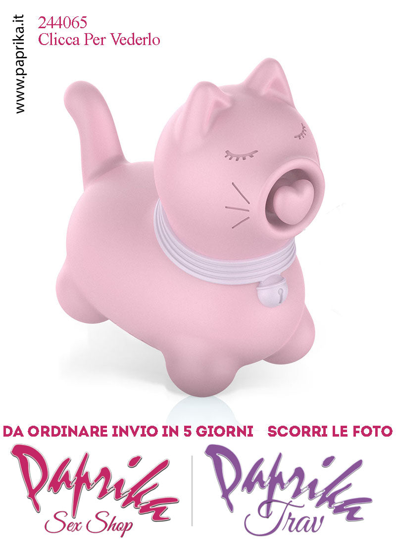 Gattino Rosa Cuore Tapping Tocco Stimolazione Clitoridea Silicone 10 Velocità