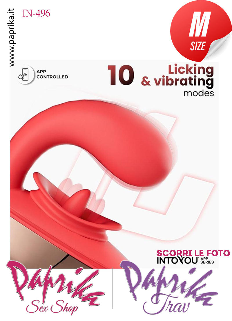 Stimolatore Clitoride Lingua Vibratore Interno Punto G App Control Rotondo Chiudibile