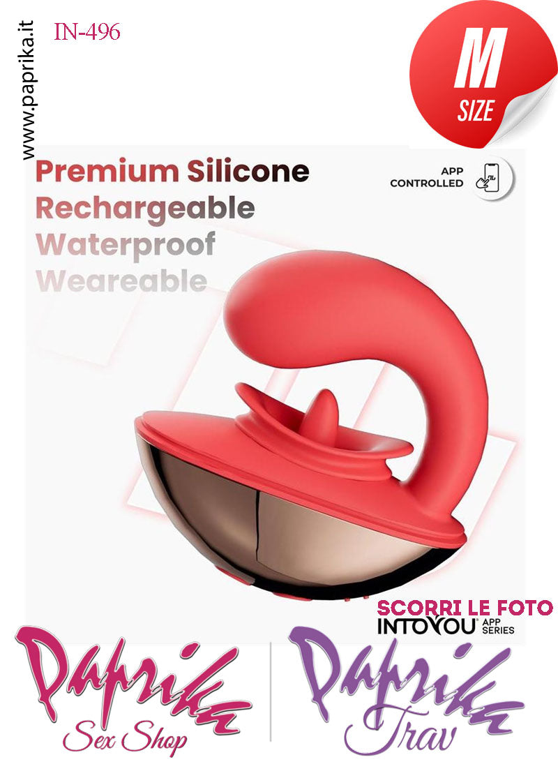 Stimolatore Clitoride Lingua Vibratore Interno Punto G App Control Rotondo Chiudibile
