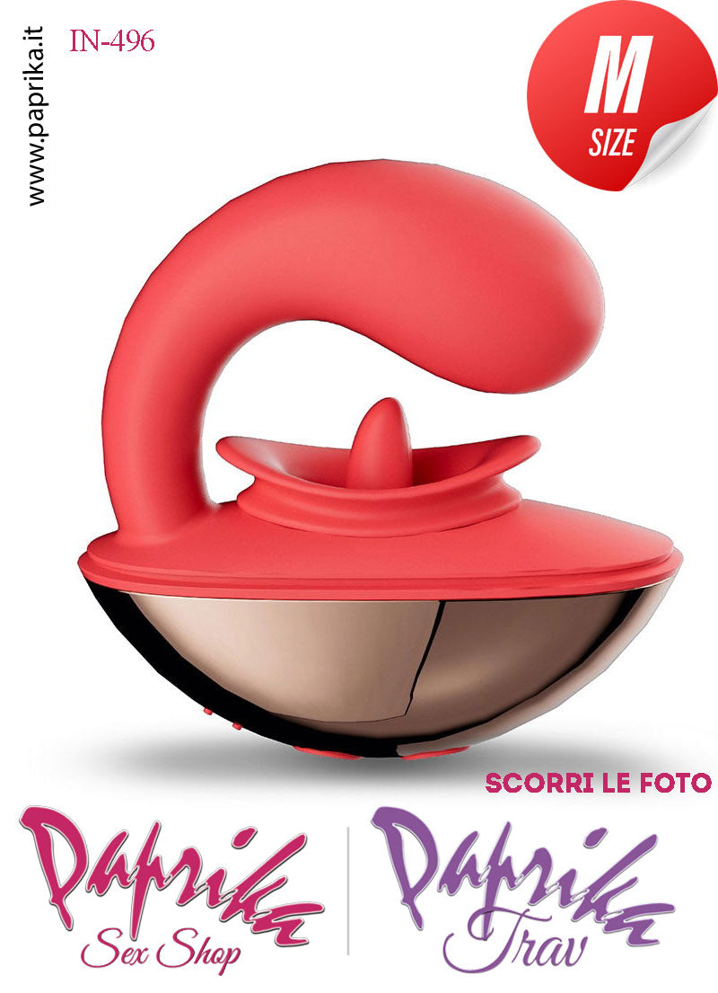 Stimolatore Clitoride Lingua Vibratore Interno Punto G App Control Rotondo Chiudibile