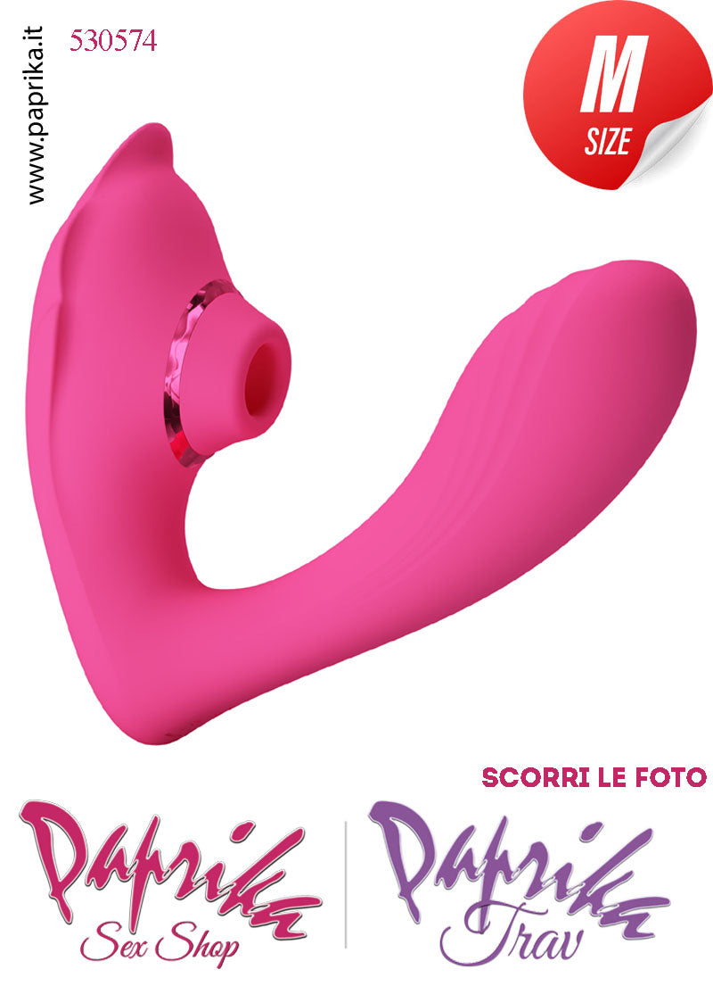 Vibratore da Inserire 11 cm Ø 33 Tacco Clitoride Tapping Silicone Fucsia