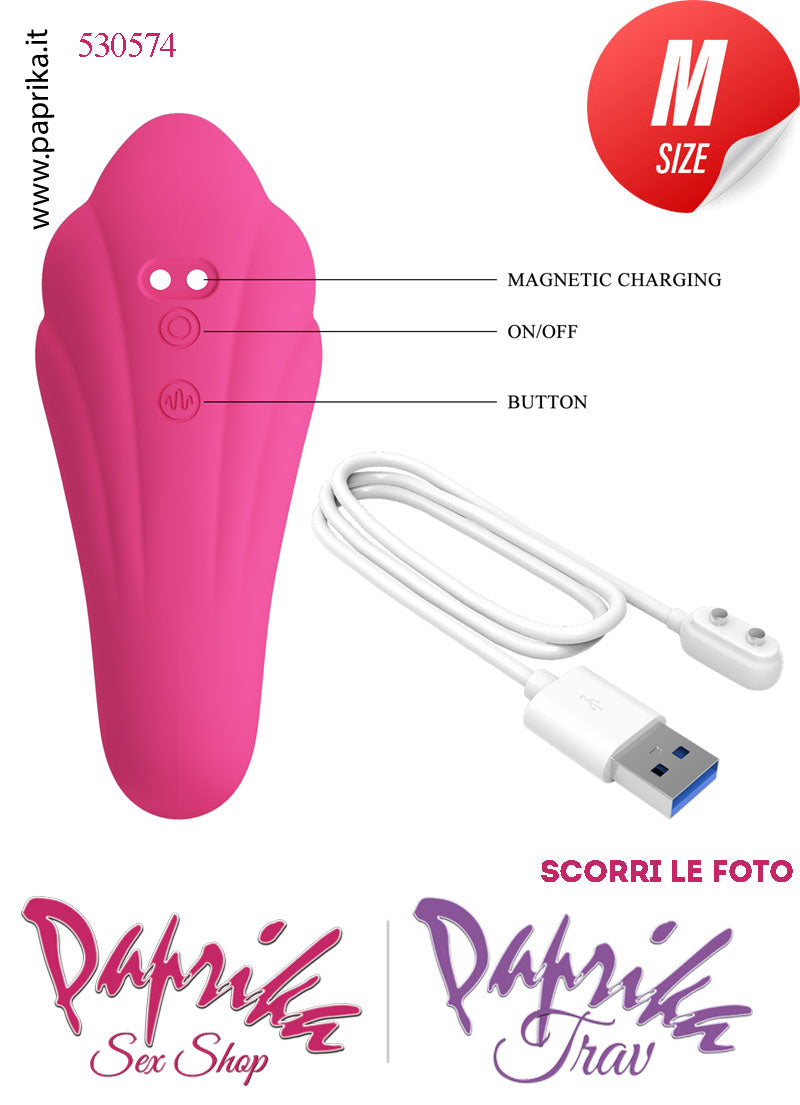 Vibratore da Inserire 11 cm Ø 33 Tacco Clitoride Tapping Silicone Fucsia