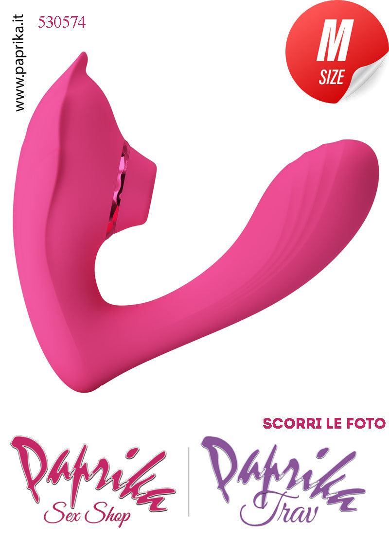Vibratore da Inserire 11 cm Ø 33 Tacco Clitoride Tapping Silicone Fucsia