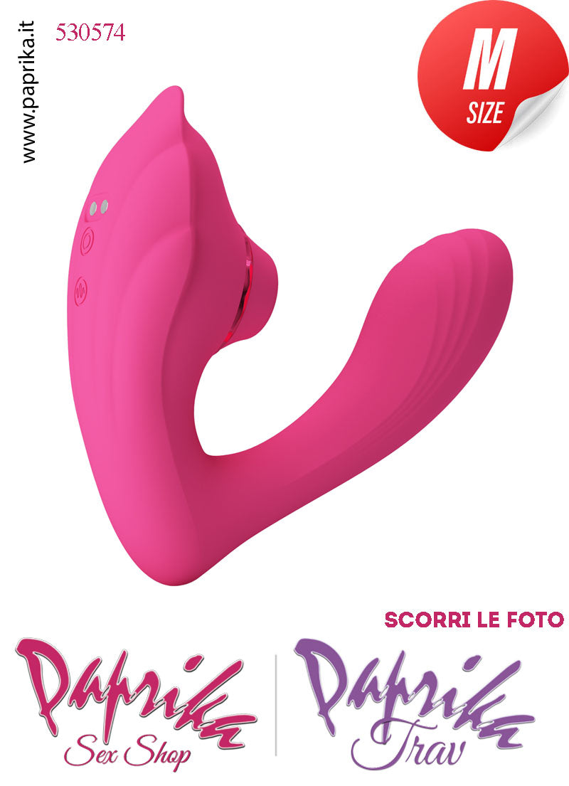Vibratore da Inserire 11 cm Ø 33 Tacco Clitoride Tapping Silicone Fucsia