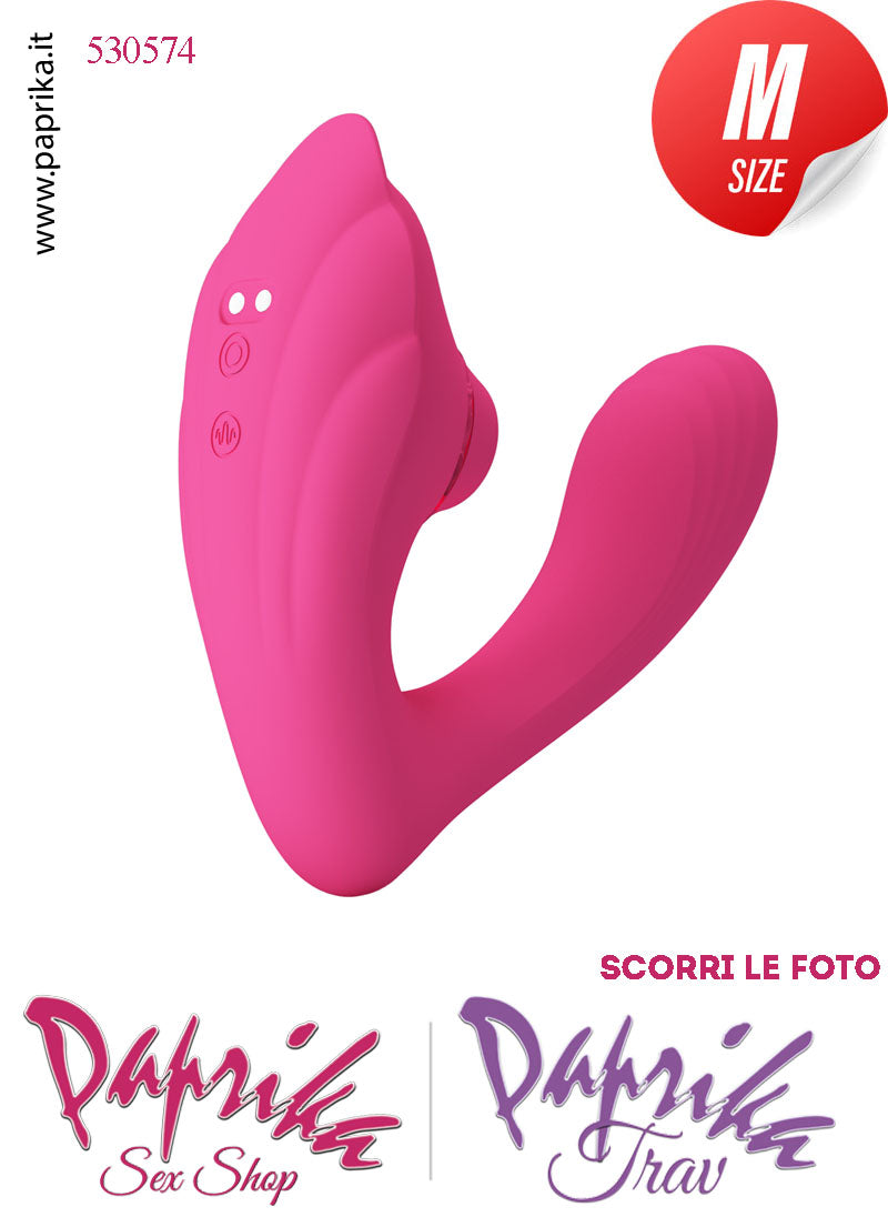 Vibratore da Inserire 11 cm Ø 33 Tacco Clitoride Tapping Silicone Fucsia