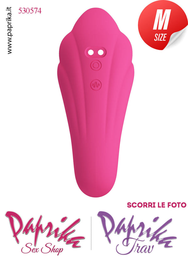 Vibratore da Inserire 11 cm Ø 33 Tocco Clitoride Tapping Silicone Fucsia