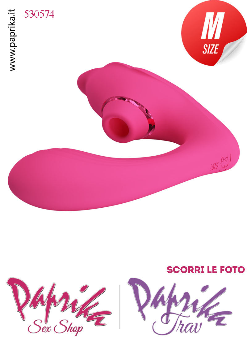 Vibratore da Inserire 11 cm Ø 33 Tacco Clitoride Tapping Silicone Fucsia