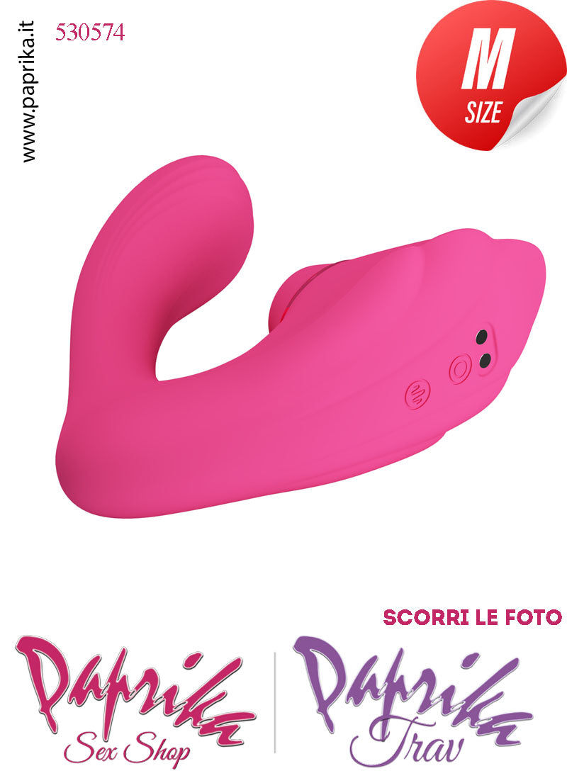 Vibratore da Inserire 11 cm Ø 33 Tacco Clitoride Tapping Silicone Fucsia