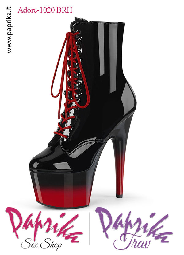 Stivaletti Corti Vernice Lucida Tacco Bicolore 17.8 Zappa 7 cm Cerniera