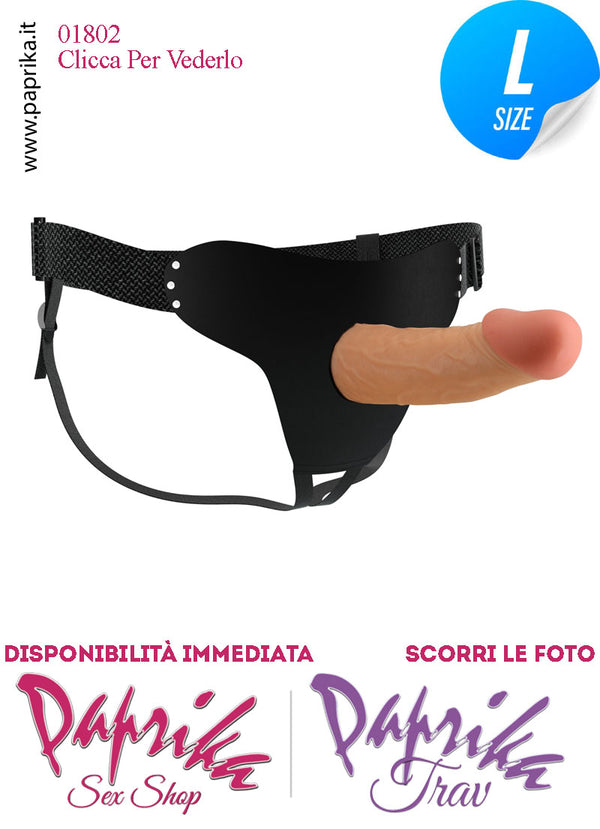 Strap-On Maschile Cavo Protesi 16 cm Ø 45 Prolunga Non Vibrante Mutanda