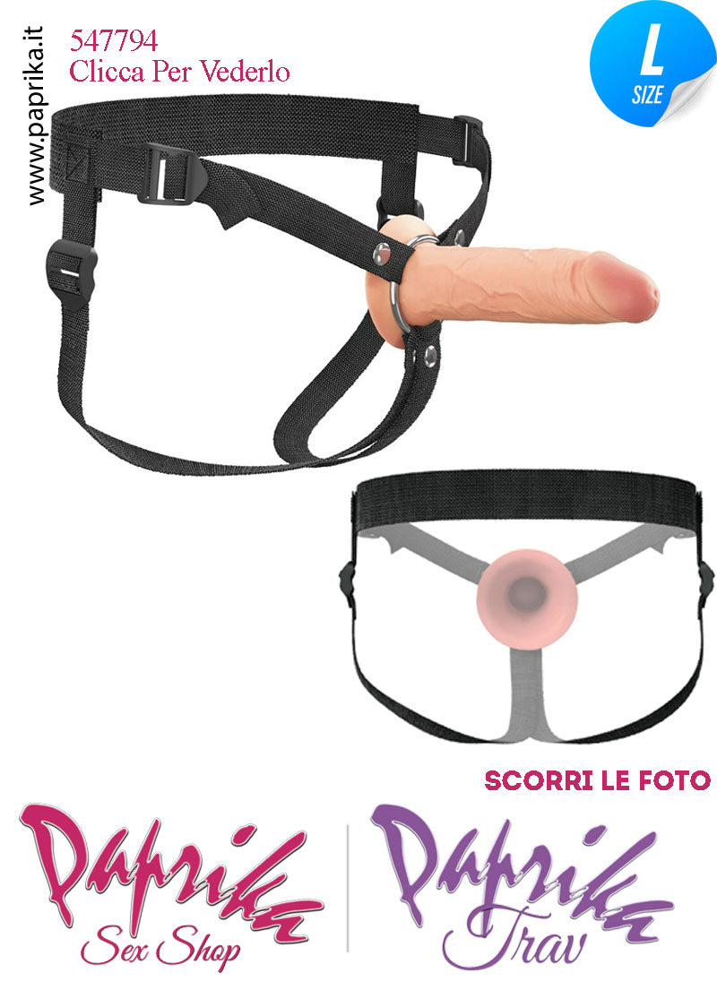 Strap-On Maschile Protesi Cavo Prolunga 16 cm Ø 42 Non Vibrante Silicone