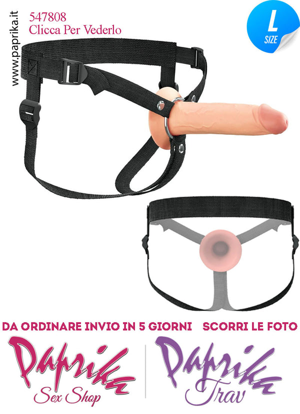 Strap-On Maschile Protesi Cavo Prolunga 19 cm Ø 45 Non Vibrante Silicone