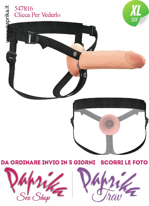 Strap-On Maschile Protesi Cavo Prolunga 22 cm Ø 50 Non Vibrante Silicone