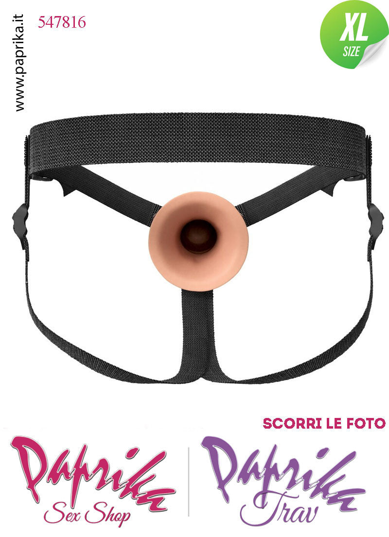 Strap-On Maschile Protesi Cavo Prolunga 22 cm Ø 50 Non Vibrante Silicone