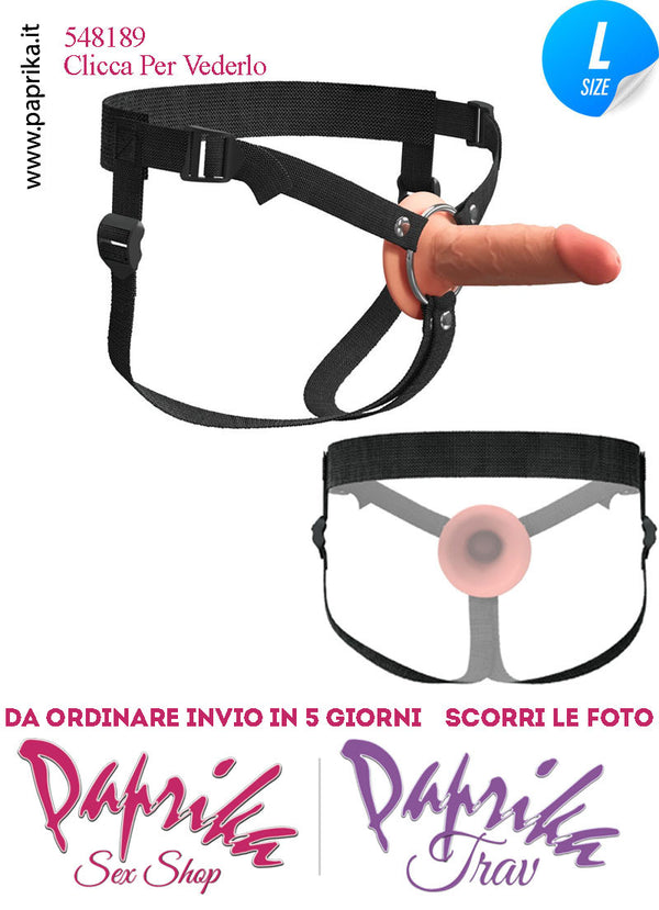 Strap-On Maschile Protesi Cavo Prolunga 14 cm Ø 38 Non Vibrante Silicone