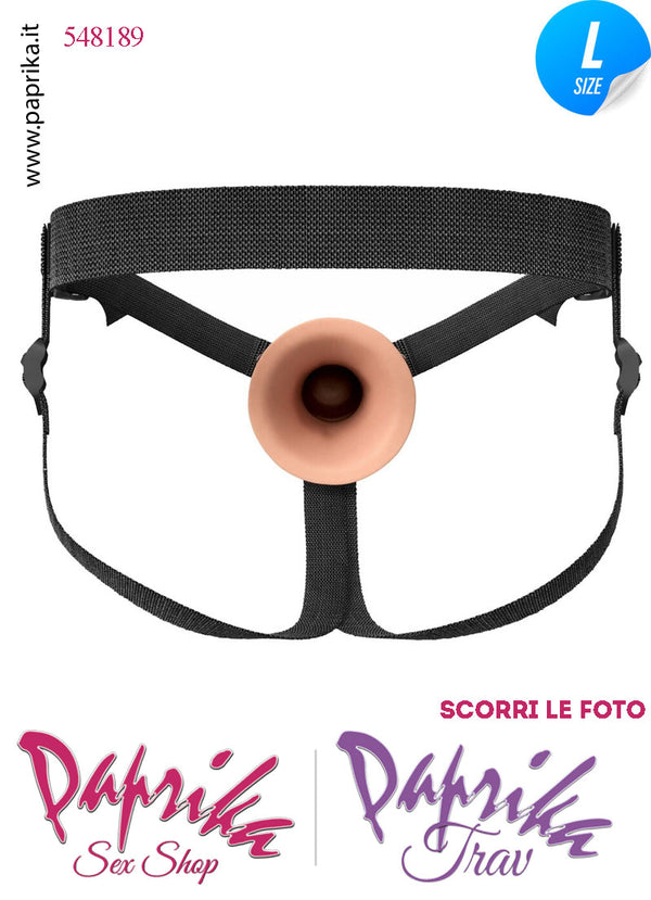 Strap-On Maschile Protesi Cavo Prolunga 14 cm Ø 38 Non Vibrante Silicone