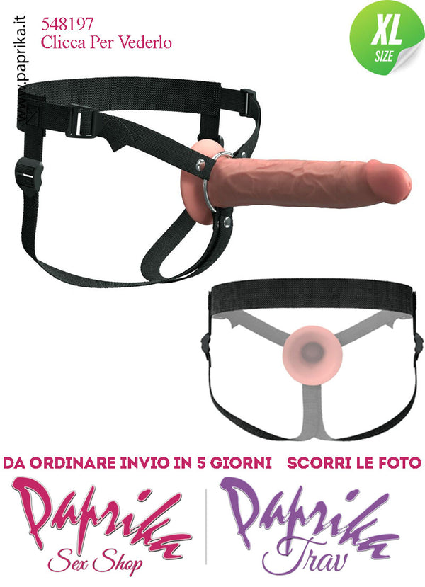 Strap-On Maschile Protesi Cavo Prolunga 24 cm Ø 55 Non Vibrante Silicone