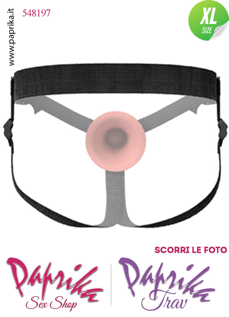 Strap-On Maschile Protesi Cavo Prolunga 24 cm Ø 55 Non Vibrante Silicone